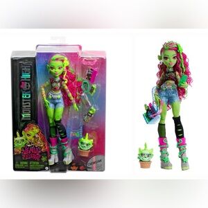 Monster High Doll Venus McFlytrap With Chewlain The Flytrap Pet 2024